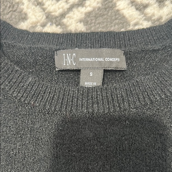 Embellished Black Cold Shoulder Sweater - Picture 3 of 5